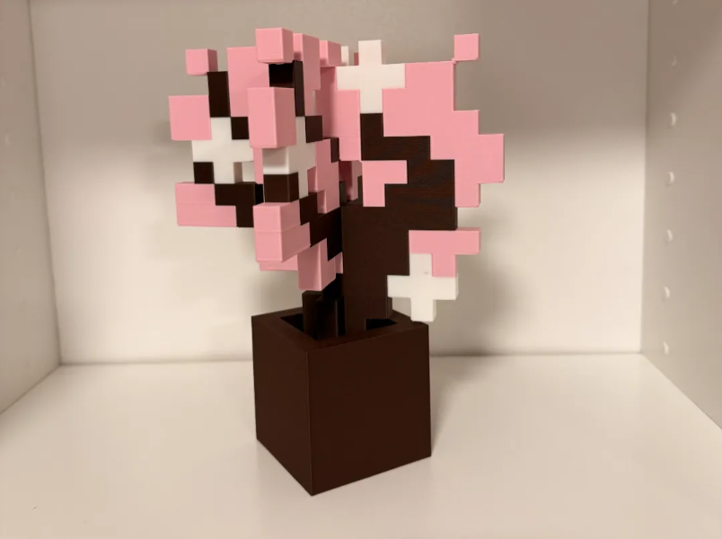 Muda de Cerejeira Minecraft em vaso