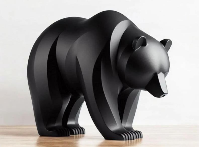 Escultura de Urso de Design Minimalista