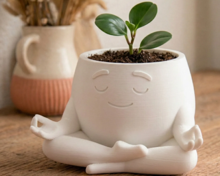 Vaso de Plantas Meditando